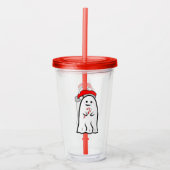 Candy Cane Ghost Acryltrinkbecher (Vorderseite)