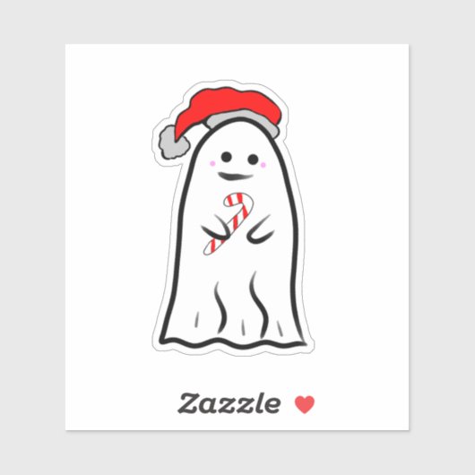 Candy Cane Ghost Aufkleber (Blatt)