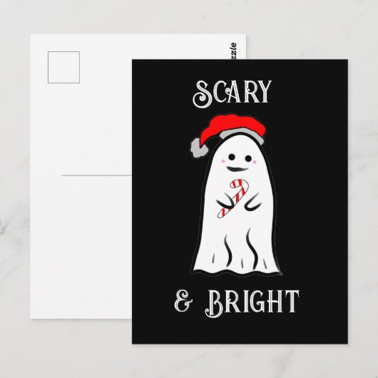Candy Cane Ghost Postkarte (Vorne/Hinten)