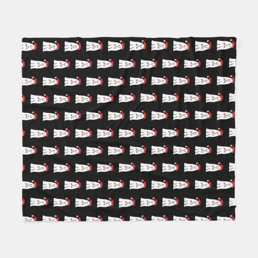 Candy Cane Ghosts Fleecedecke (Vorderseite (Horizontal))