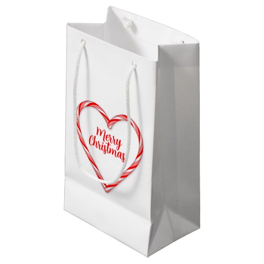 Candy Cane Gift Bag Kleine Geschenktüte (Vorderseite Schrägansicht)