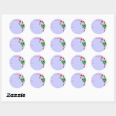 Candy Cane Gift Labels Runder Aufkleber (Blatt)