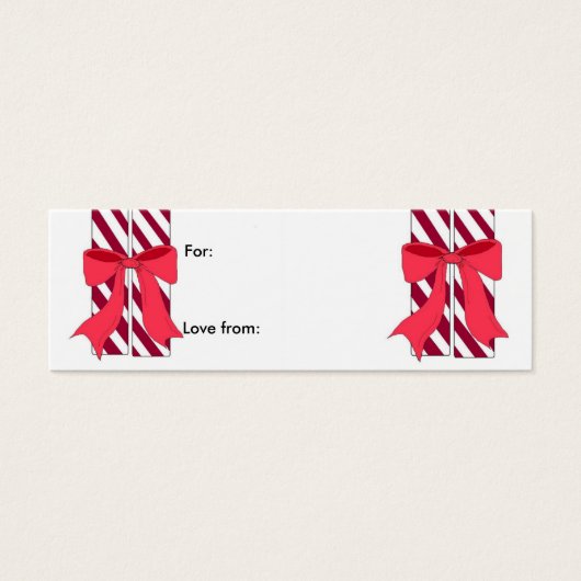 Candy Cane - Gift Tags (Vorderseite)