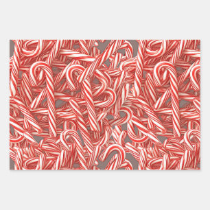 CANDY CANE GIFT WRAP GESCHENKPAPIER SET
