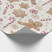 Candy Cane Gingerbread Man Geschenkpapier (Ecke)