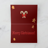 Candy Cane Gingerbread Man Karte (Innenseite)