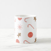 Candy Cane Gingerbread Man Snowflake Tasse (Mittel)