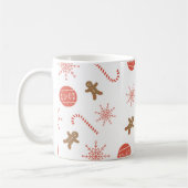 Candy Cane Gingerbread Man Snowflake Tasse (Links)