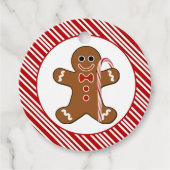 Candy Cane Gingerbread Mann Weihnachtsgeschenk Gef Geschenkanhänger (Vorderseite)