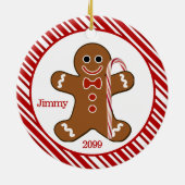 Candy Cane Gingerbread Mann Weihnachtsschmuck (Hinten)