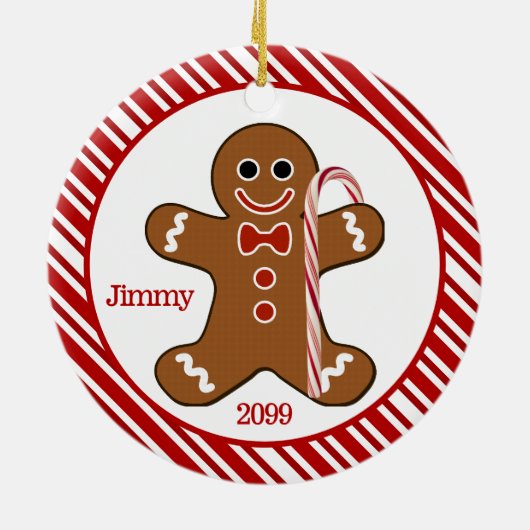 Candy Cane Gingerbread Mann Weihnachtsschmuck (Hinten)