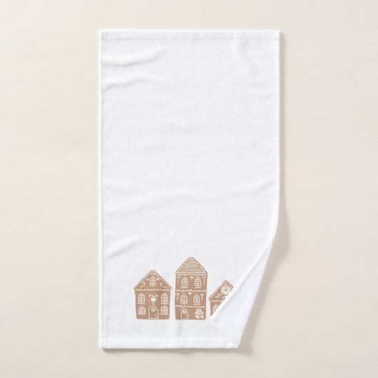 Candy Cane Gingerbrot Pattern Badetuch Set (Handtuch)