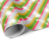 Candy Cane Glitzern, W Y G R Geschenkpapier (Rolleneckpunkt)