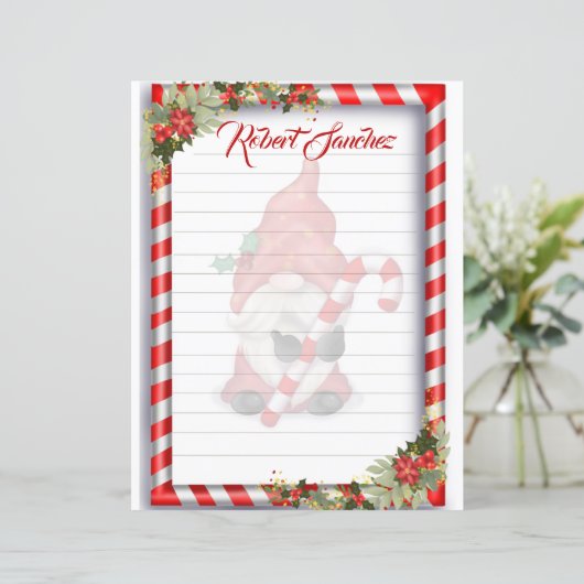 Candy Cane Gnome (Stehend Vorderseite)