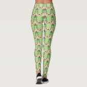 Candy Cane Green Christmas Leggings (Rückseite)