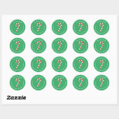 Candy Cane Green Holiday Rücksendeadresse Stickers (Blatt)