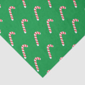 Candy Cane Green Niedlich Simple Christmas Holiday Seidenpapier (Detail)