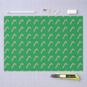 Candy Cane Green Niedlich Simple Christmas Holiday Seidenpapier (Handwerk)