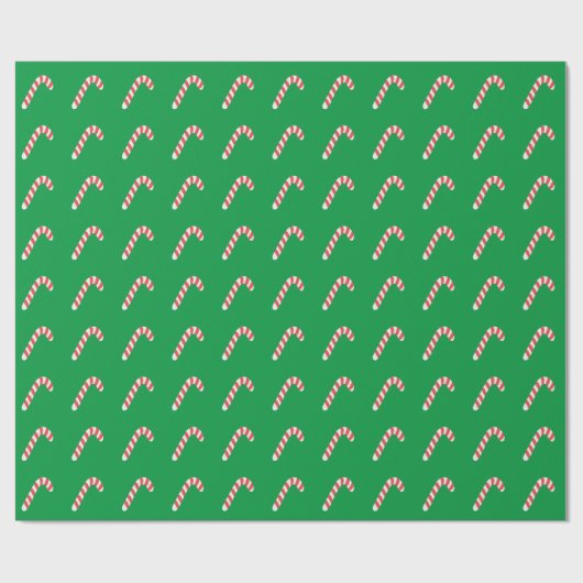 Candy Cane Green Niedlich Weihnachtsfeiertag Geschenkpapier (Flach)