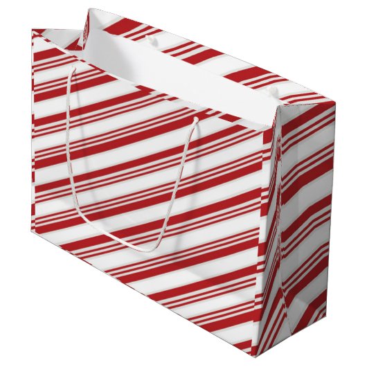 Candy Cane Große Geschenktüte (Vorderseite Schrägansicht)