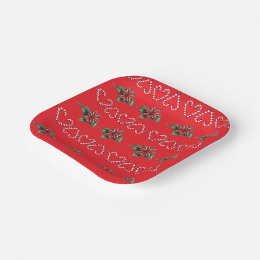Candy Cane Heart and Holly Pattern – Festive Chris Pappteller (Gewinkelt)
