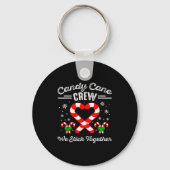 Candy Cane Heart Crew We Stick Together Matching P Schlüsselanhänger (Vorderseite)