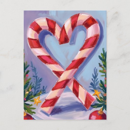 Candy Cane Heart Frohe Weihnachten (Vorderseite)