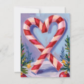 Candy Cane Heart Frohe Weihnachten (Vorderseite)