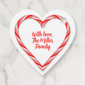 Candy Cane Heart Geschenkanhänger (Rückseite)