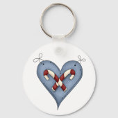 Candy Cane Heart Keychain Schlüsselanhänger (Vorderseite)