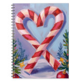 Candy Cane Heart Merry Christmas Notizblock (Vorderseite)