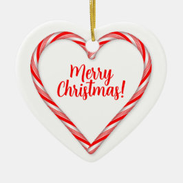 Candy Cane Heart Ornament