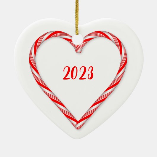 Candy Cane Heart Ornament (Hinten)