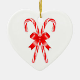 Candy Cane Heart Ornament