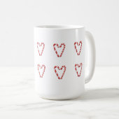 Candy Cane Heart Sweet Christmas Holiday Kaffeetasse (VorderseiteRechts)