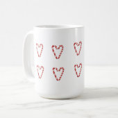 Candy Cane Heart Sweet Christmas Holiday Kaffeetasse (Vorderseite Links)