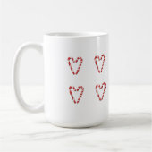 Candy Cane Heart Sweet Christmas Holiday Kaffeetasse (Links)