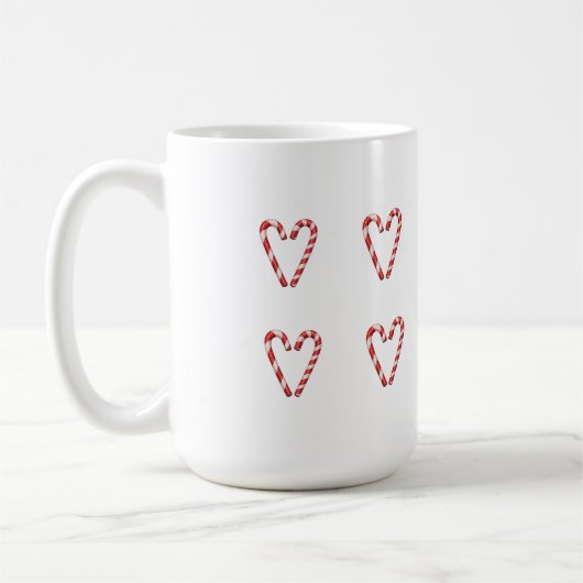 Candy Cane Heart Sweet Christmas Holiday Kaffeetasse (Links)
