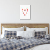 Candy Cane Heart Sweet Christmas Holiday  Leinwanddruck (Insitu (Schlafzimmer))