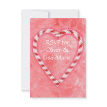 Candy Cane Heart UAWG Response Card Winter Wedding