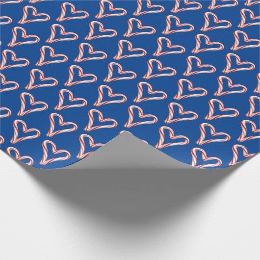 Candy Cane Hearts Geschenkpapier (Ecke)