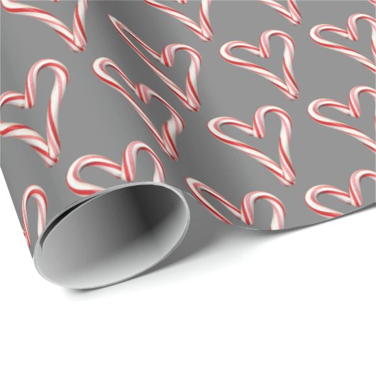 Candy Cane Hearts Geschenkpapier (Rolleneckpunkt)