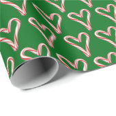 Candy Cane Hearts Geschenkpapier (Rolleneckpunkt)