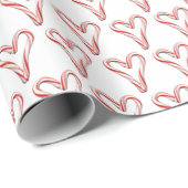 Candy Cane Hearts Geschenkpapier (Rolleneckpunkt)
