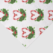 Candy Cane Hearts Happy Holidays Frohe Weihnachten Seidenpapier (Detail)