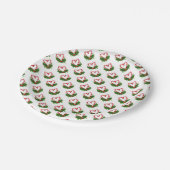 Candy Cane Hearts Holiday Liebe Frohe Weihnachten Pappteller (Schrägansicht)
