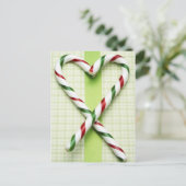 Candy Cane Hearts Postkarte (Stehend Vorderseite)