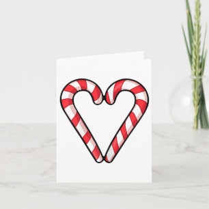 Candy Cane Herbst Weihnachten Niedlicher Urlaub Ro Karte