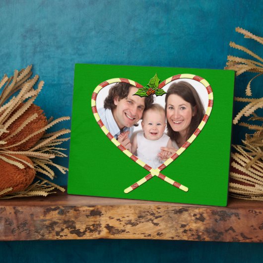 Candy Cane Herz Ihr Foto Fotoplatte (Seite)