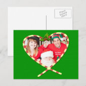 Candy Cane Herz Ihr Foto Postkarte (Vorne/Hinten)